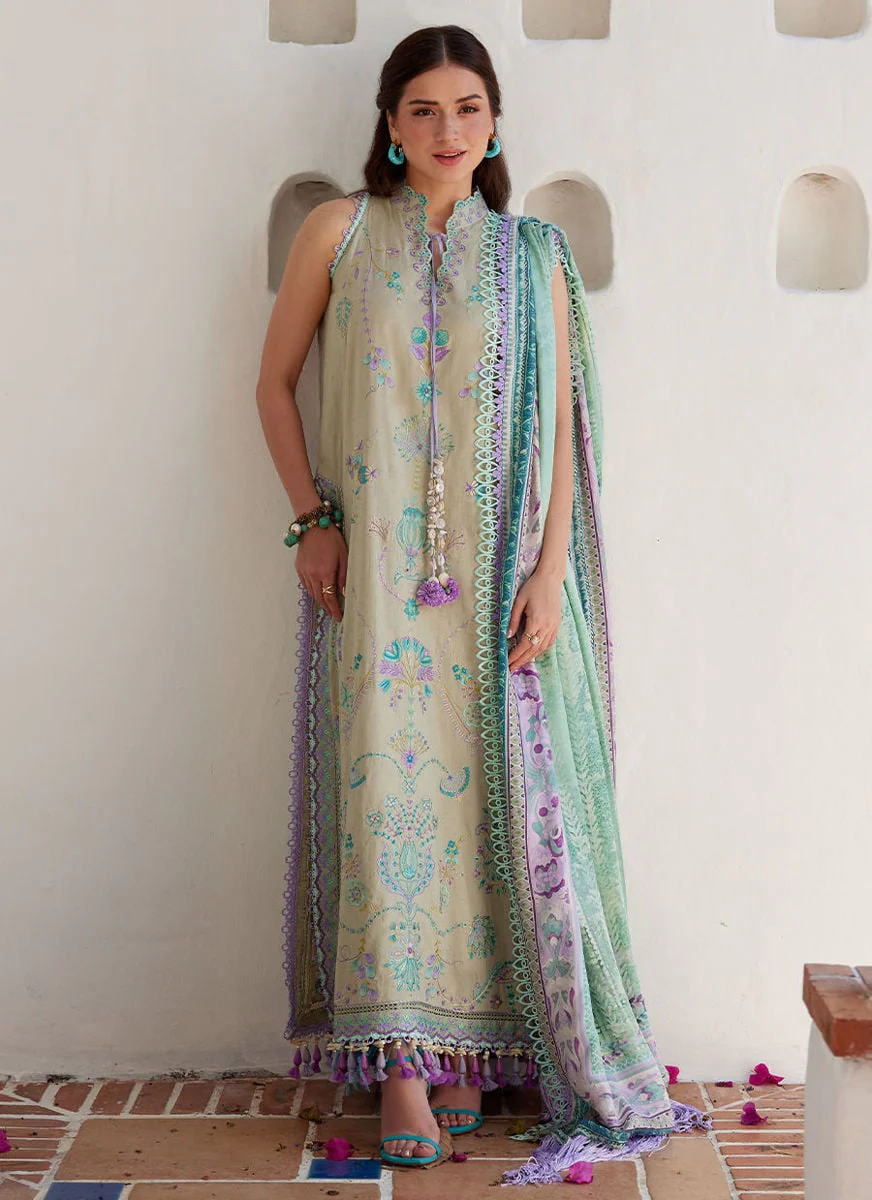 Farah Talib Aziz Valeria Olive Luxury Lawn Collection 2026 - Image 2