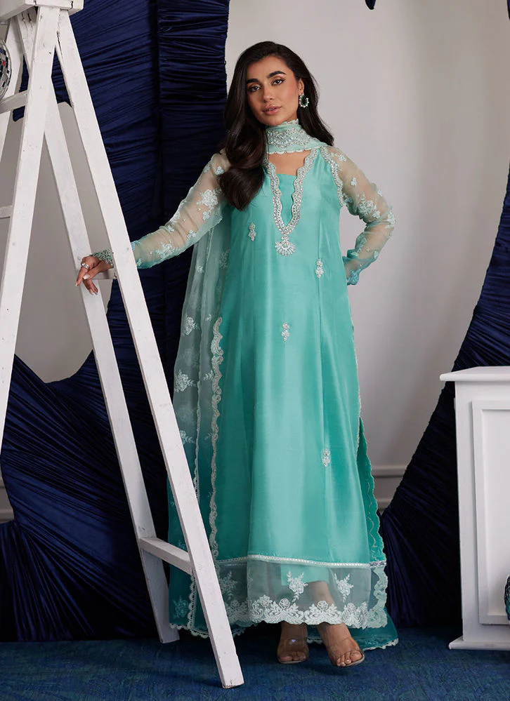 Farah Talib Aziz Zima Peppermint Kalidaar And Dupatta Luna Eid Edition 2025