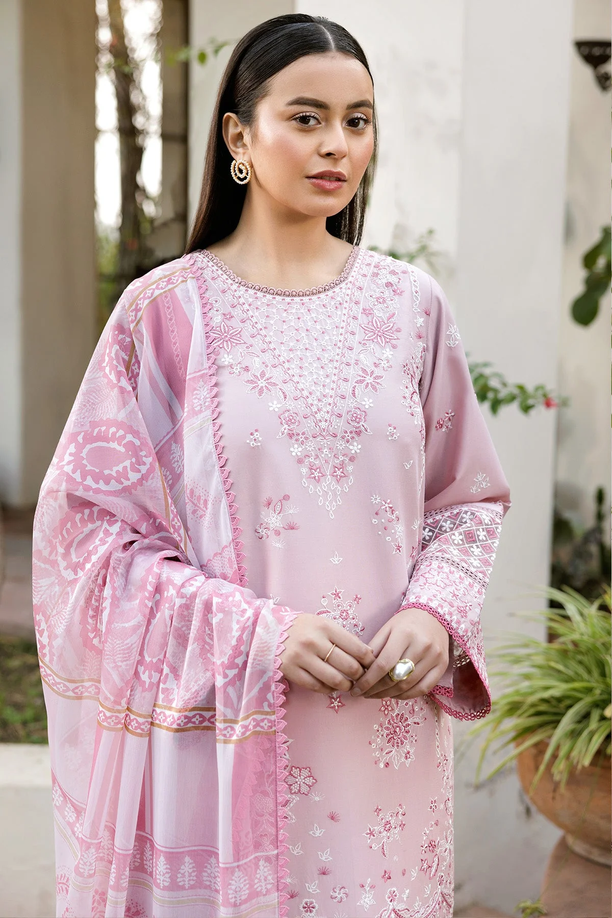 Farasha Muted Bloom Summer Weaves Embroidered lawn 2025 - Image 2