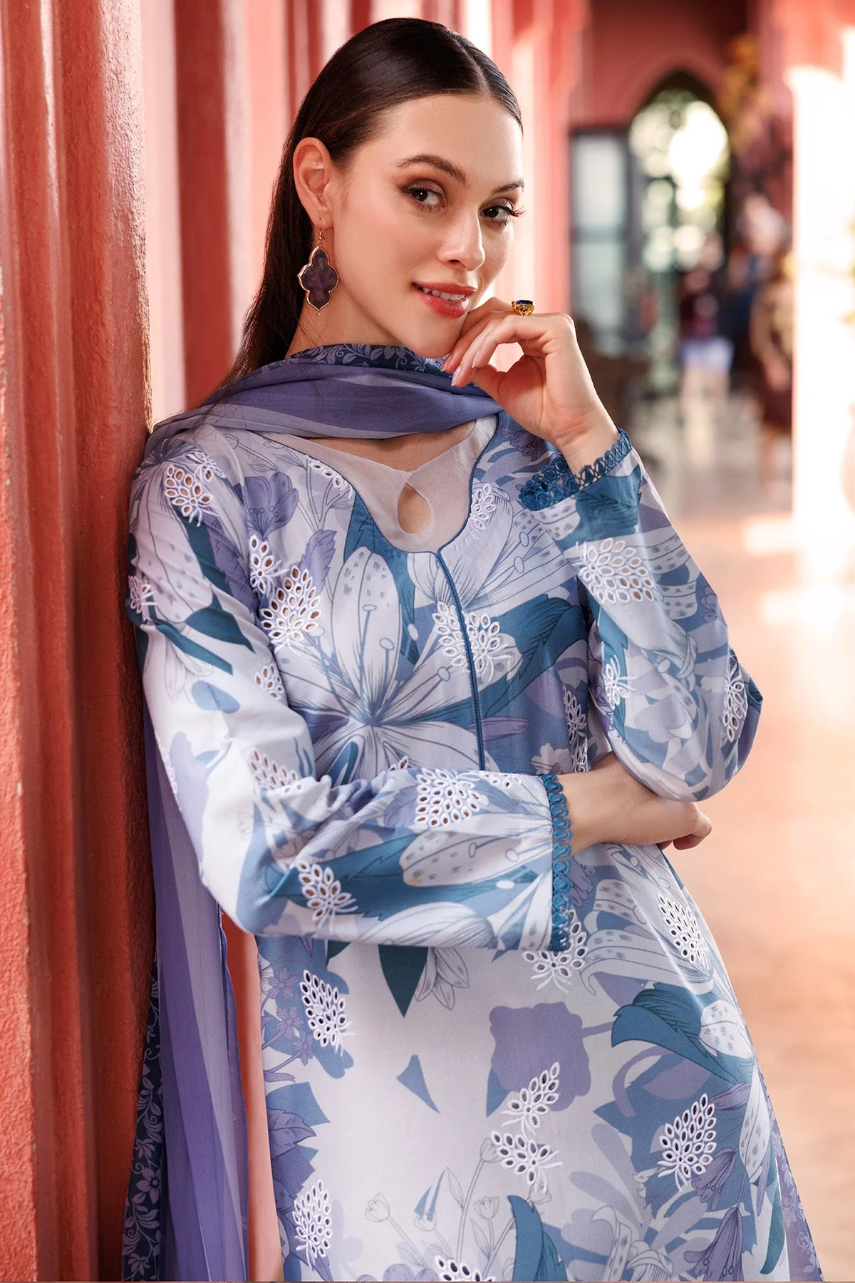 Farasha Online Blue Passion Aurea Eid Summer Collection 2025 - Image 2