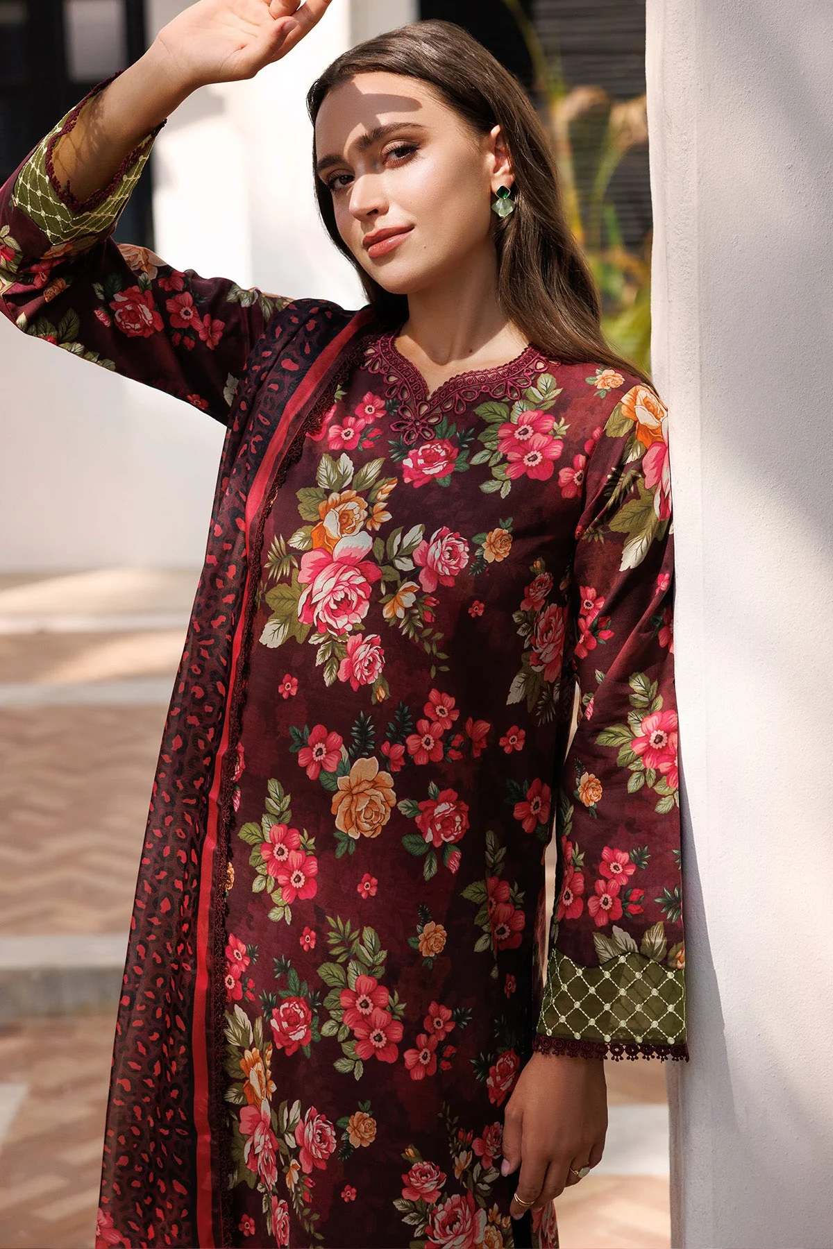 Farasha Online Floral Berry Aurea Eid Summer Collection 2025 - Image 2