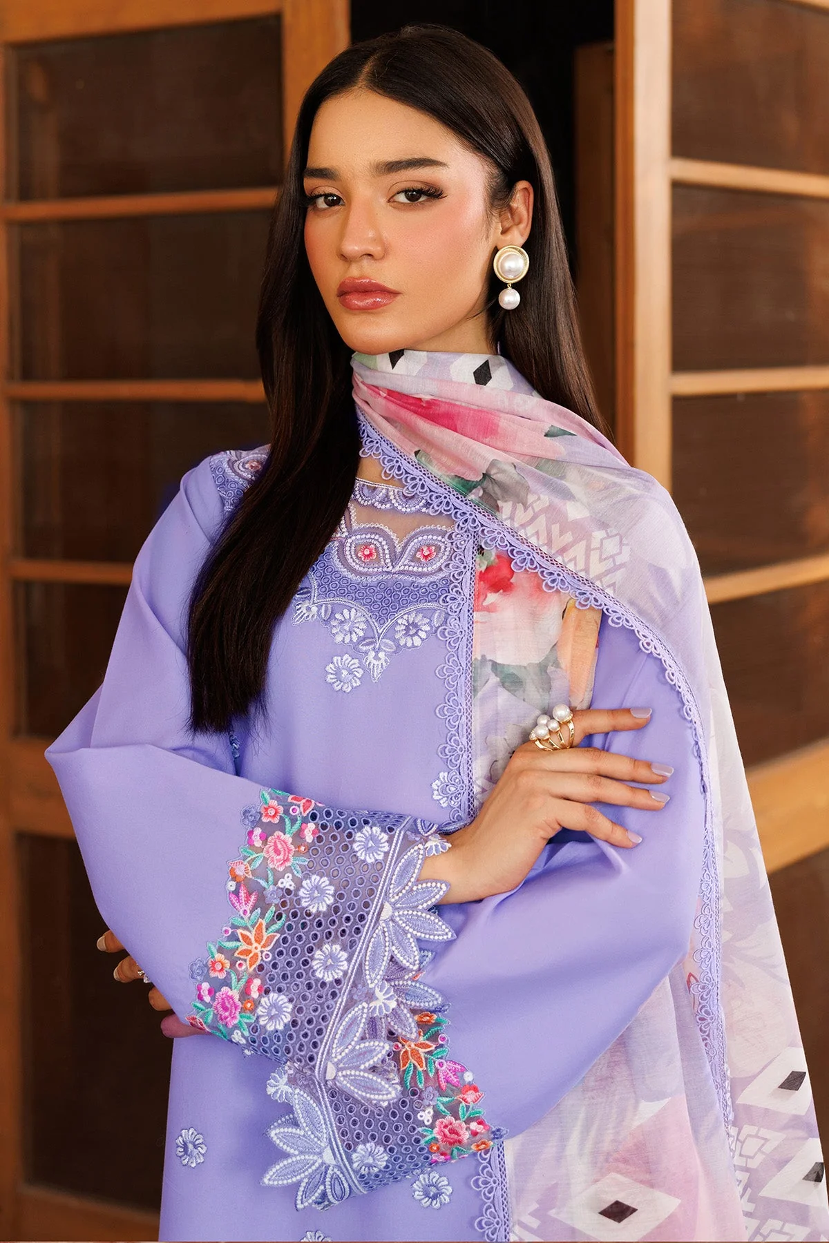 Farasha Online Lavender Dew Summer Weaves Embroidered lawn 2025 - Image 2