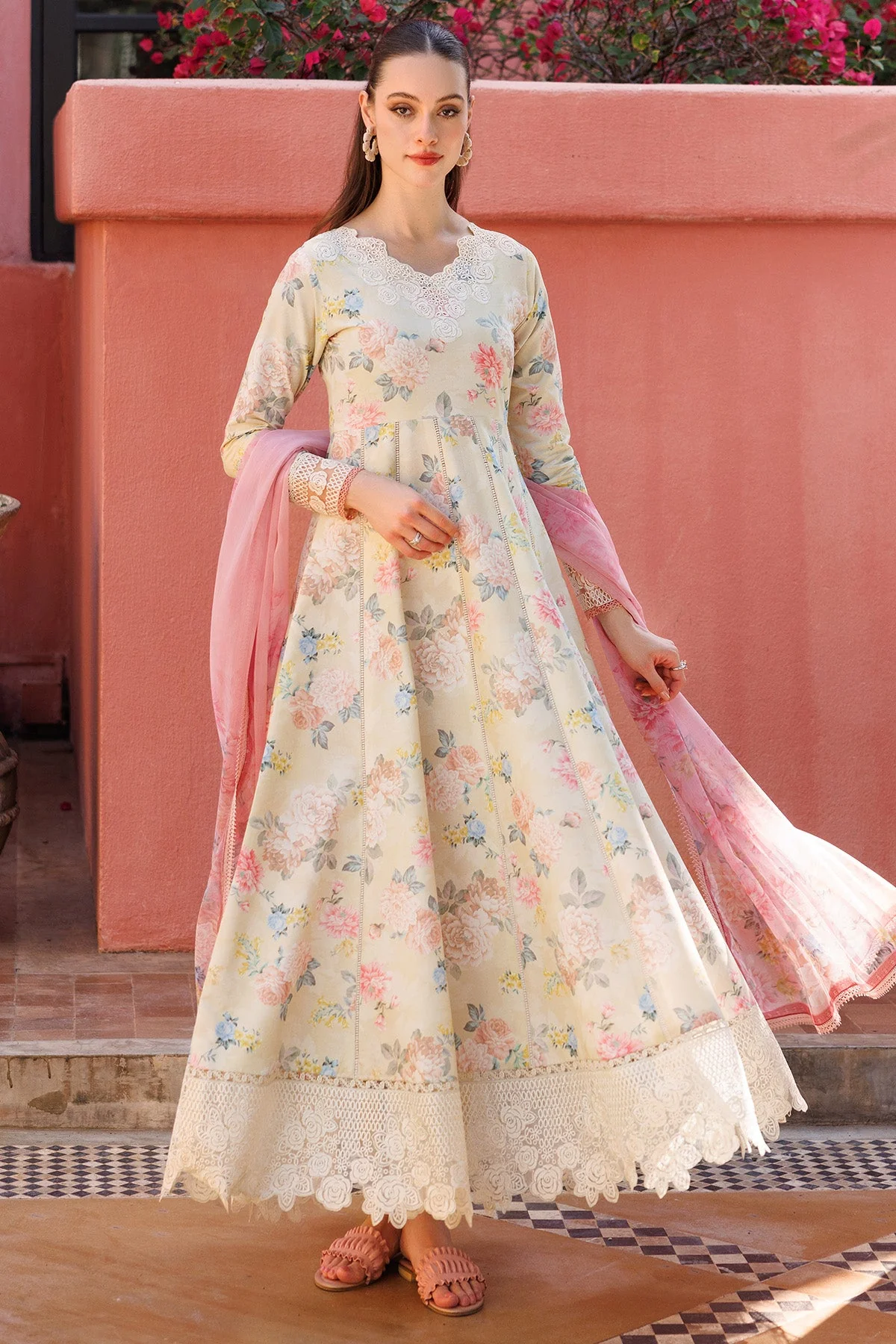 Farasha Online Meadow Blush Aurea Eid Summer Collection 2025 - Image 2