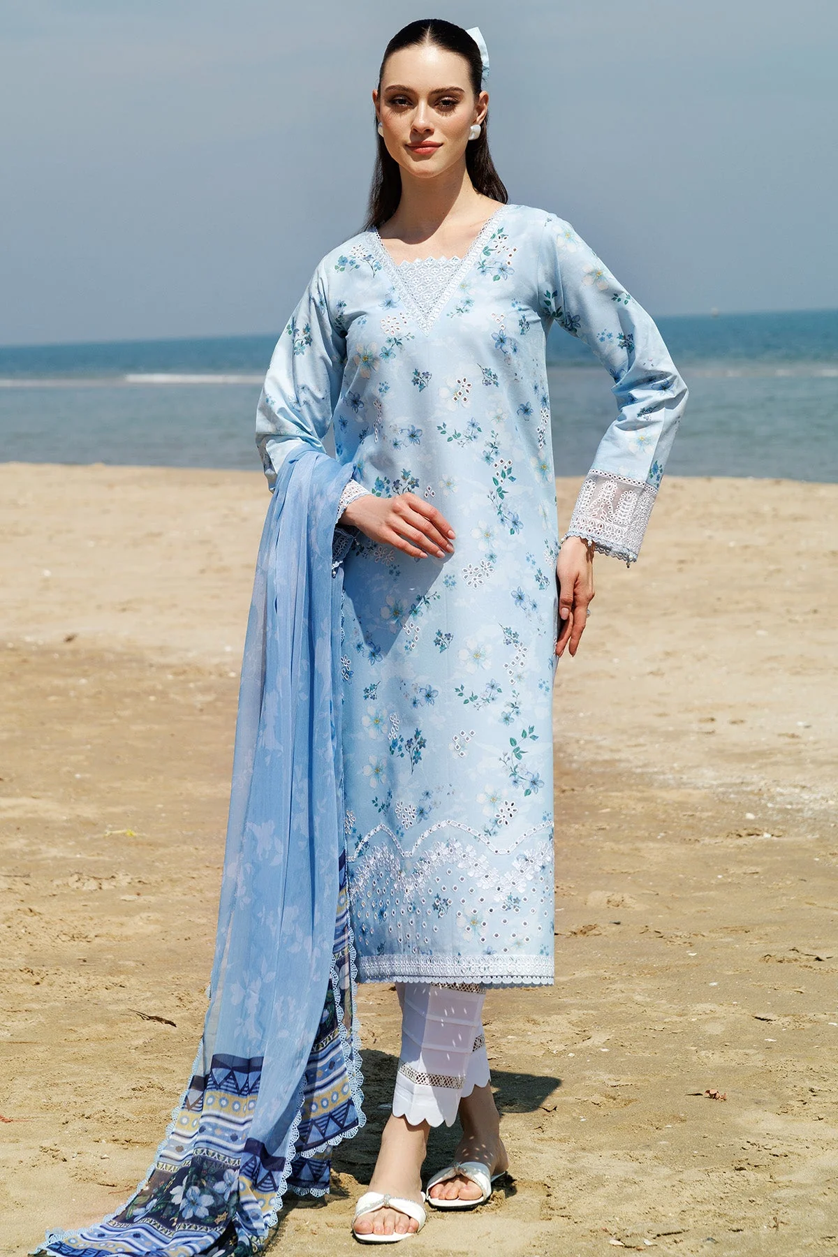 Farasha Online Moonlit Blue Aurea Eid Summer Collection 2025