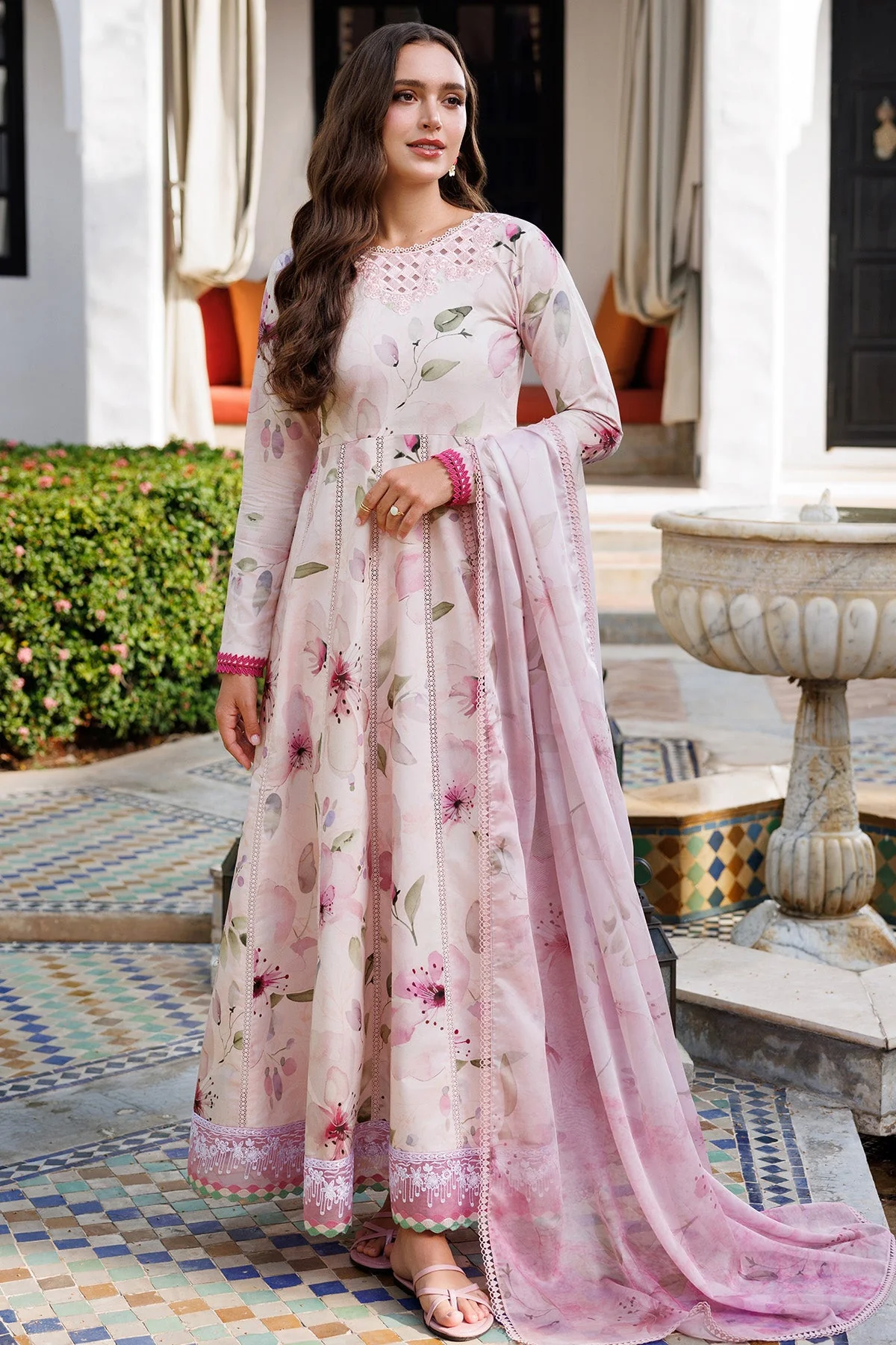 Farasha Online Pink Bloom Aurea Eid Summer Collection 2025
