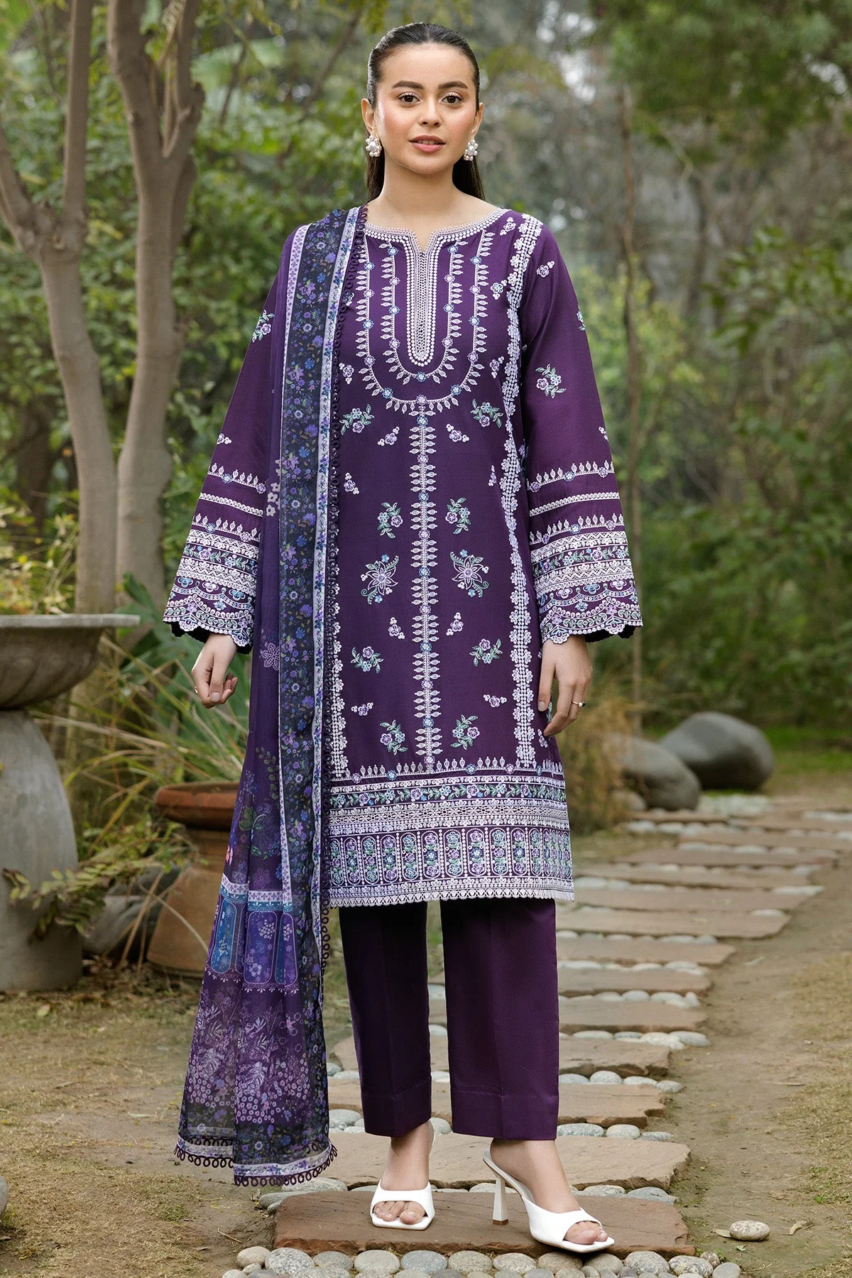 Farasha Regal Iris Summer Weaves Embroidered lawn 2025