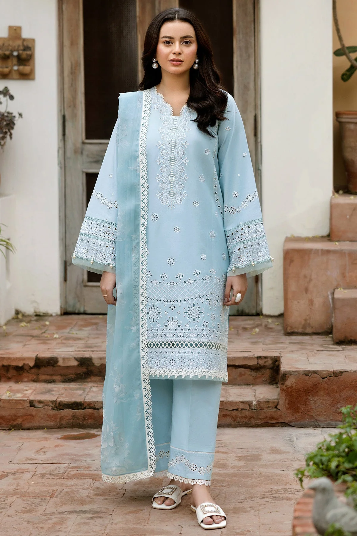 Farasha Sky Haze Summer Weaves Embroidered lawn 2025