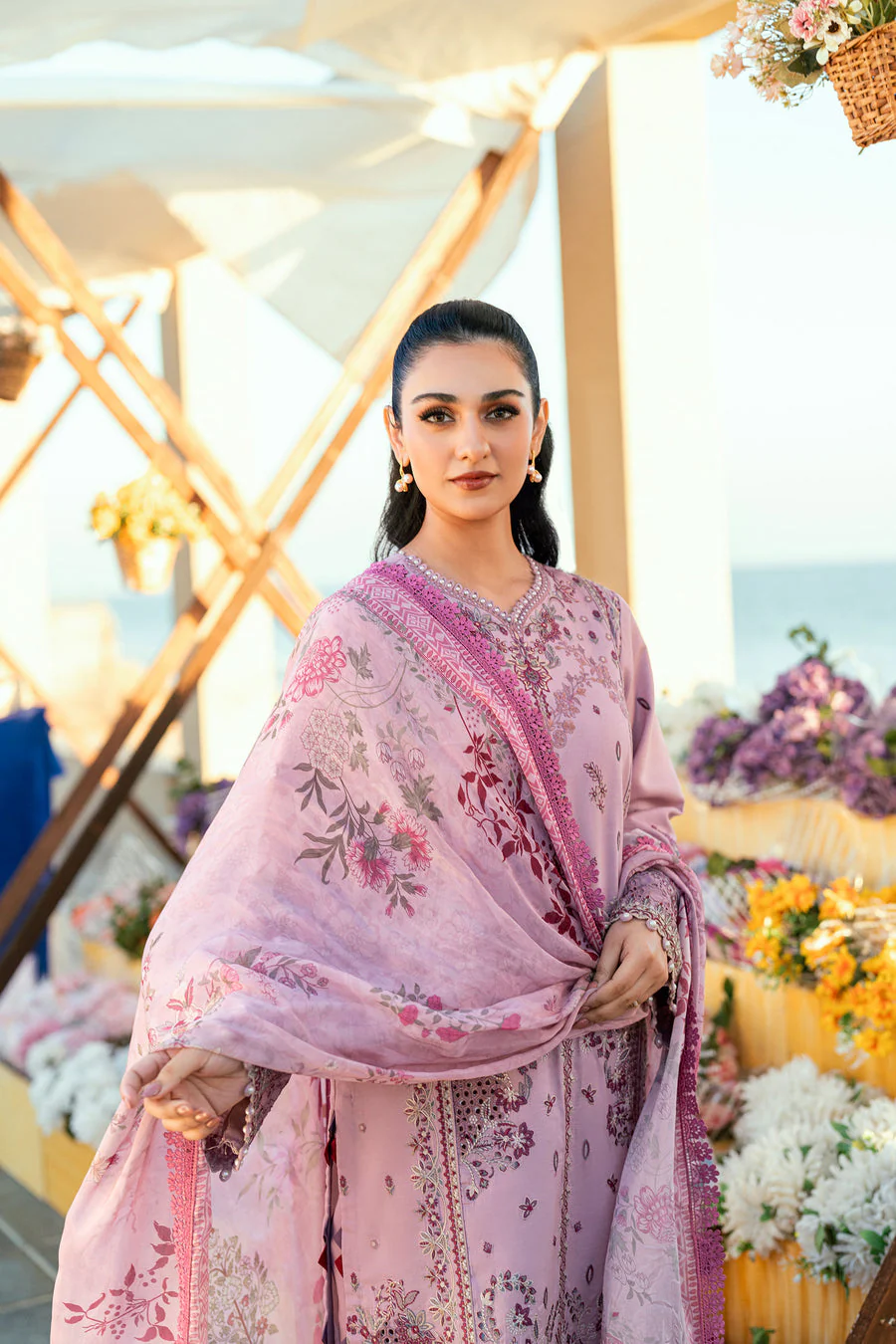 Florent FL-8A Eid Luxury Lawn 2025 - Image 2