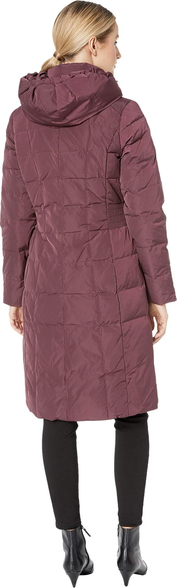 Forest Women's Quilted Down Jacket, Hooded, Knee-Length - Cole Haan - Image 3