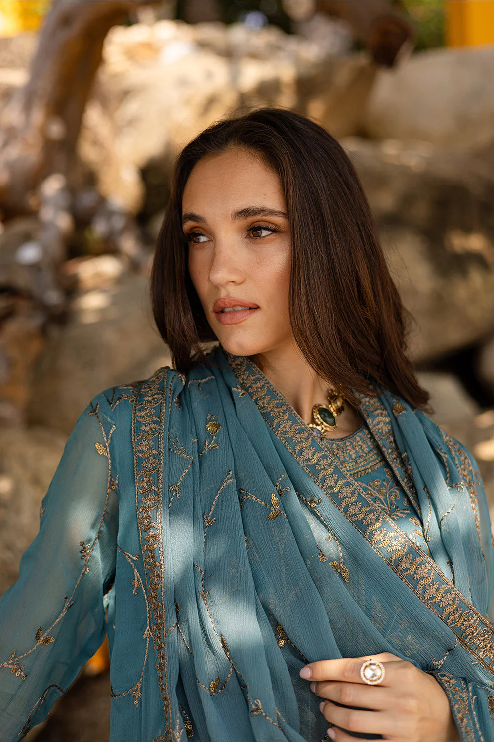 Freesia Premium Aarvi - FW40059 Zyra Embroidered Chiffon 2025 - Image 2