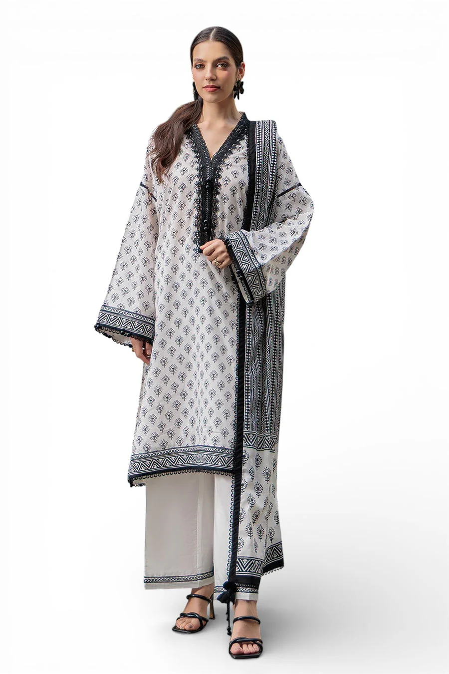Gul Ahmed B-62003 Noir & Blanc 2026