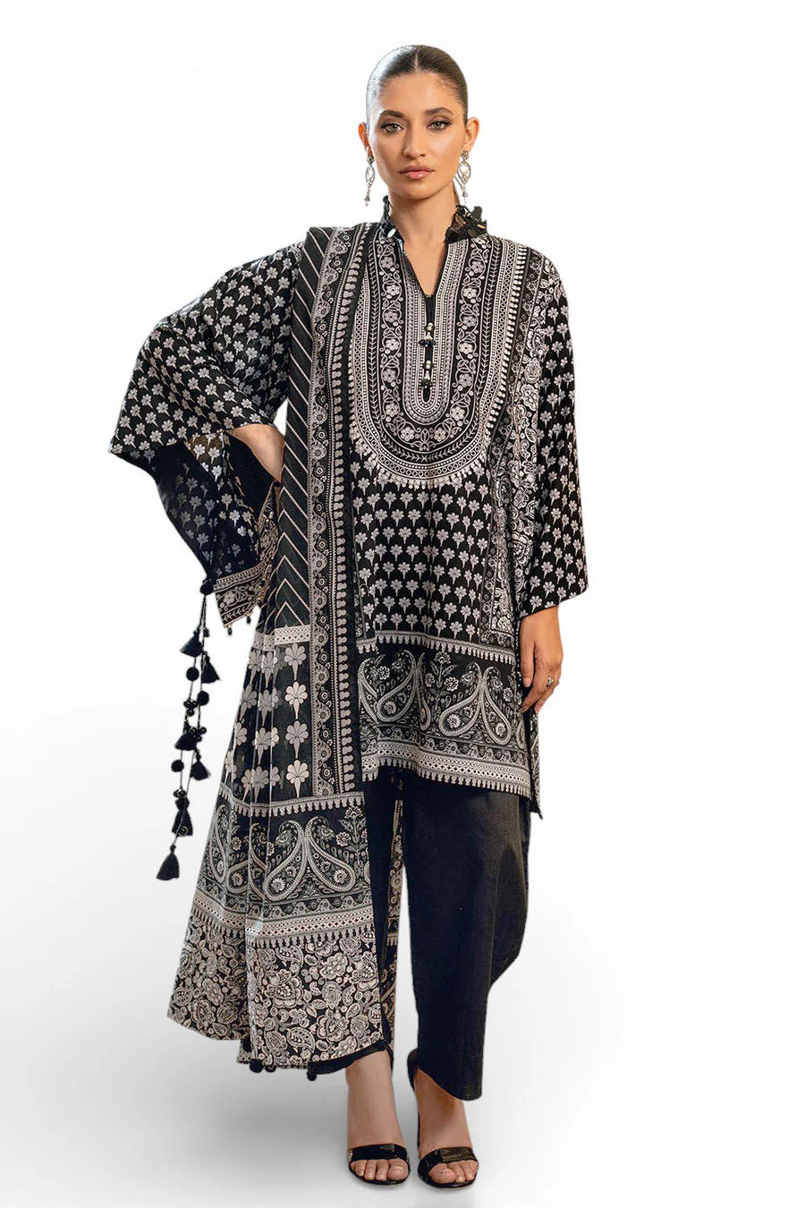 Gul Ahmed B-62007 Noir & Blanc 2026