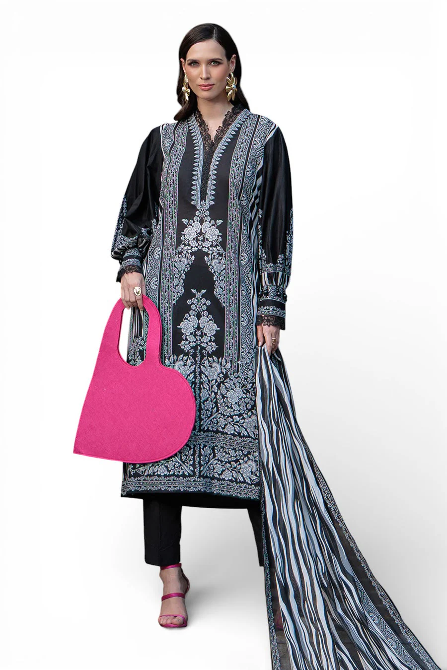 Gul Ahmed B-62008 Noir & Blanc 2026