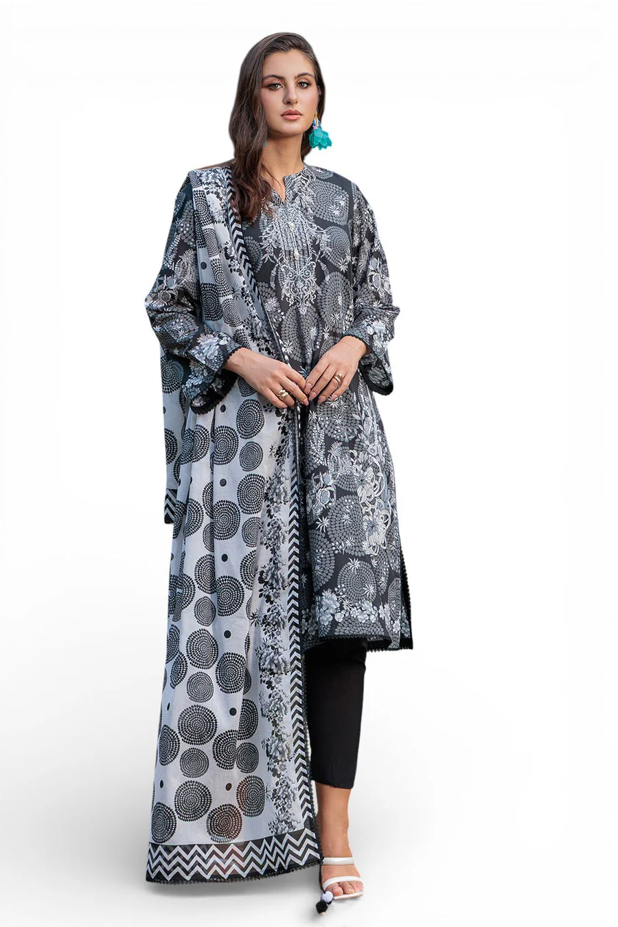 Gul Ahmed B-62012 Noir & Blanc 2026