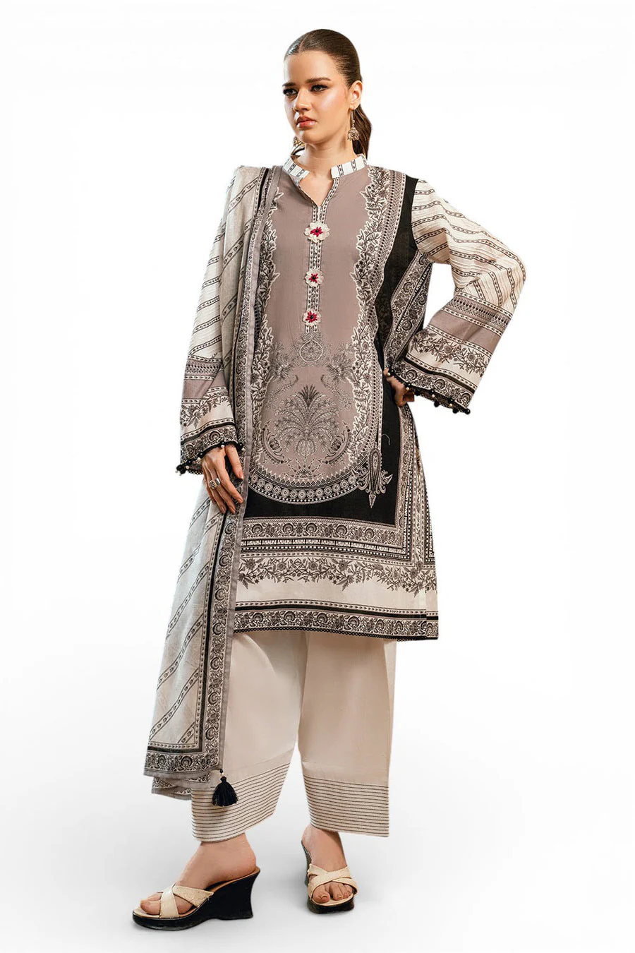 Gul Ahmed B-62015 Noir & Blanc 2026