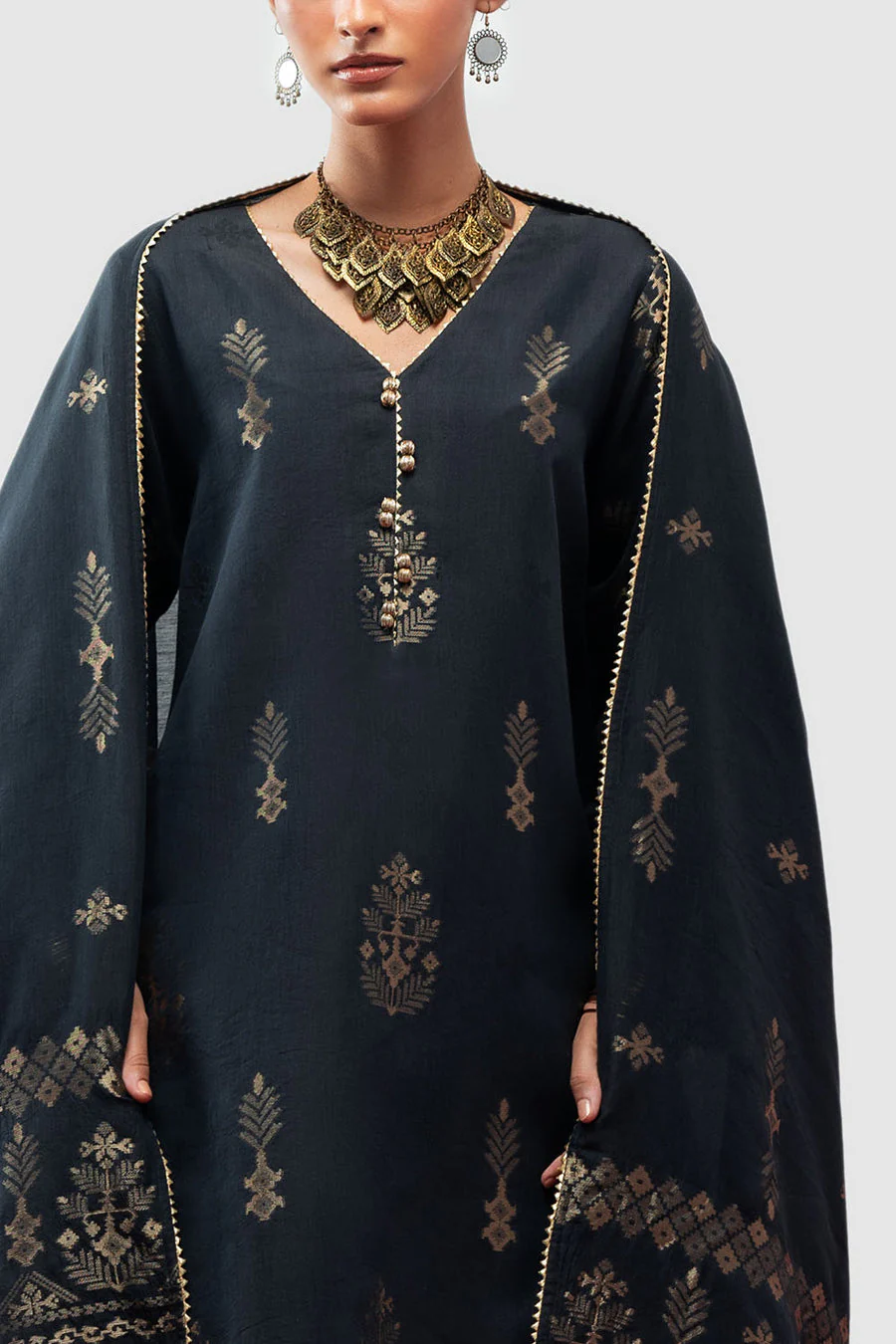 Gul Ahmed MJ-52043 Jacquard Winter 2025 - Image 2