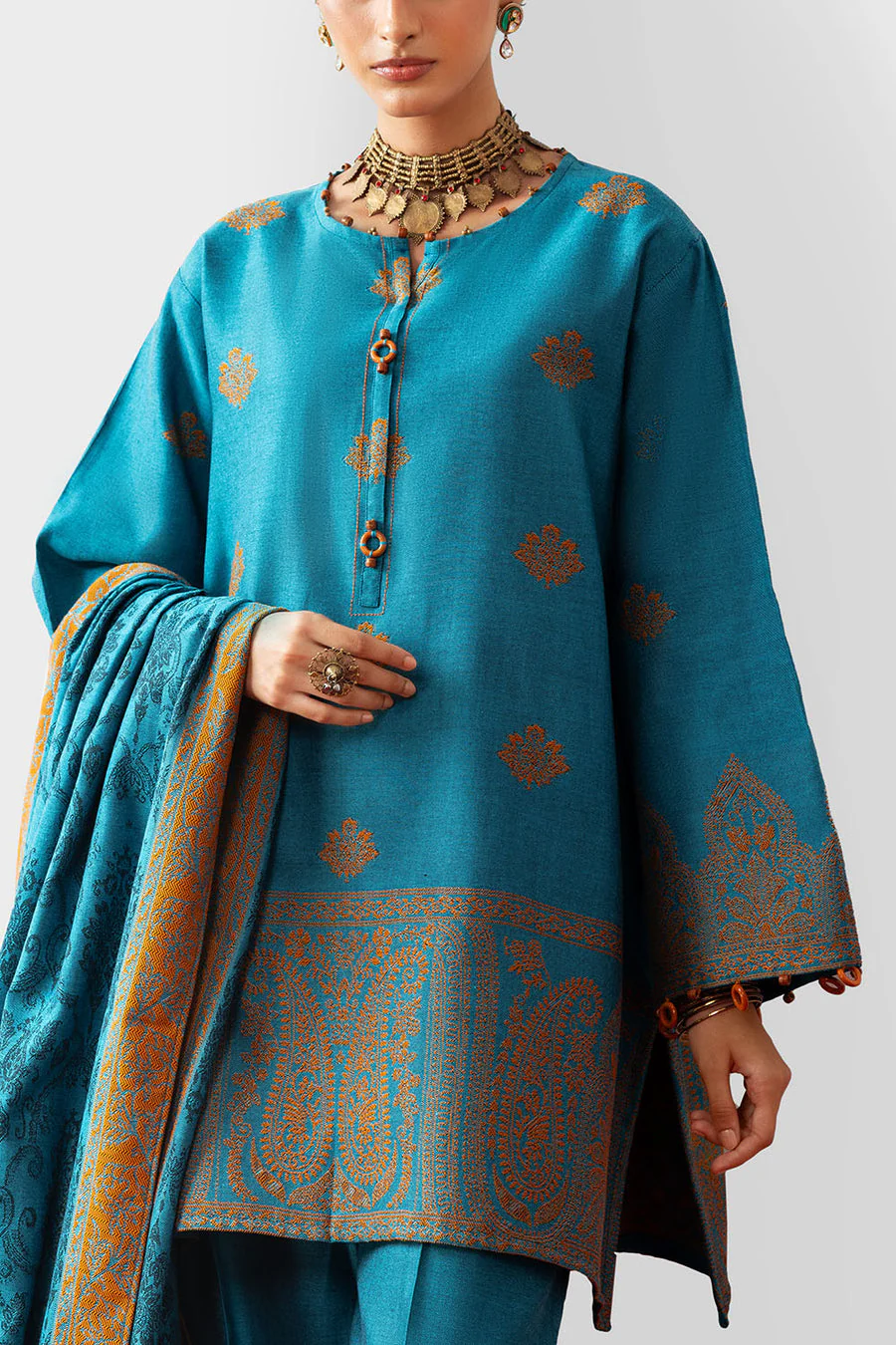 Gul Ahmed MJ-52050 Jacquard Winter 2025 - Image 2