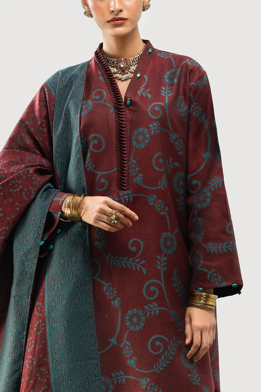 Gul Ahmed MJ-52051 Jacquard Winter 2025 - Image 2