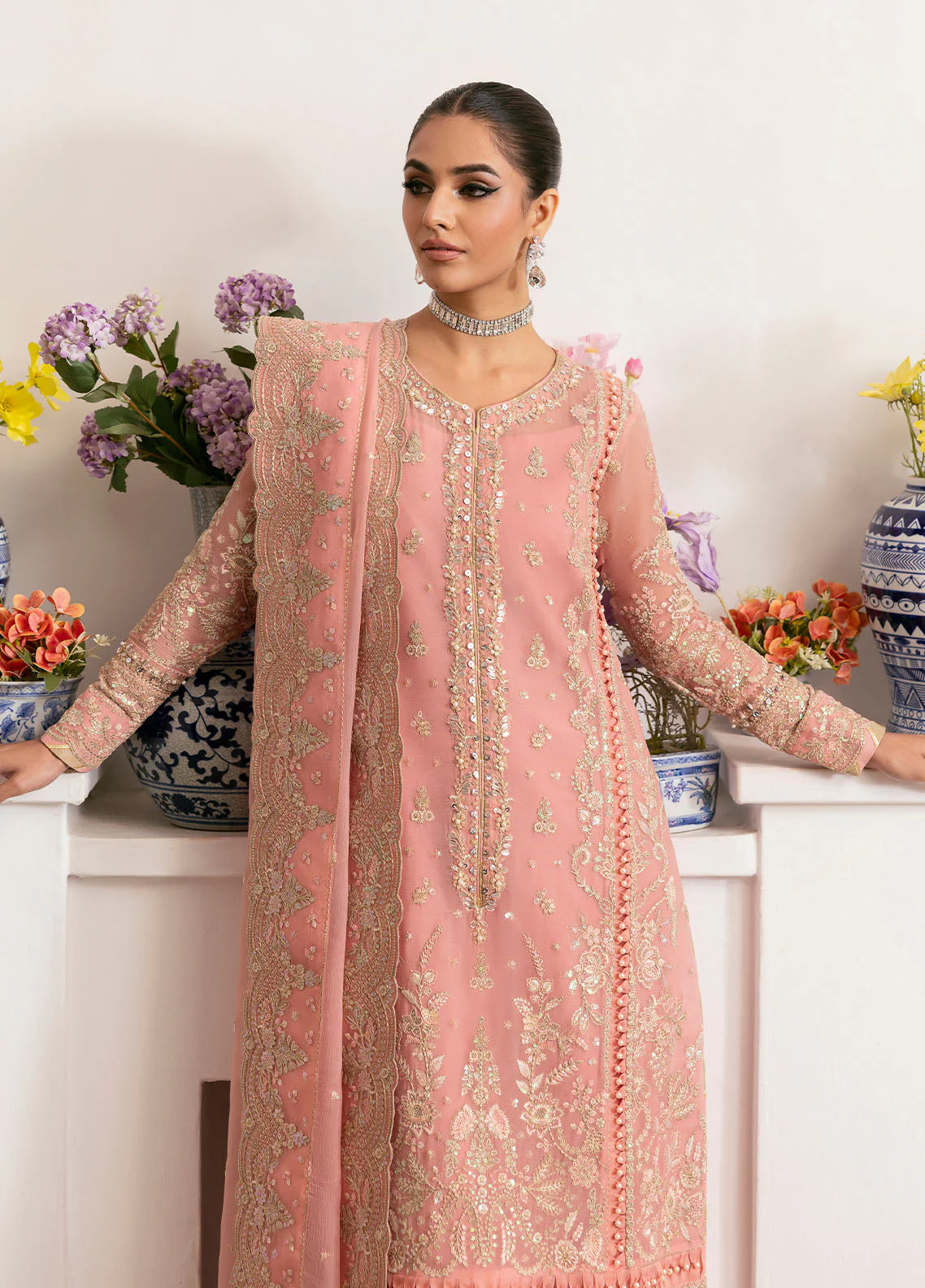 Gulaal Coralyn Reverie Embroidered Chiffon 2025 - Image 2