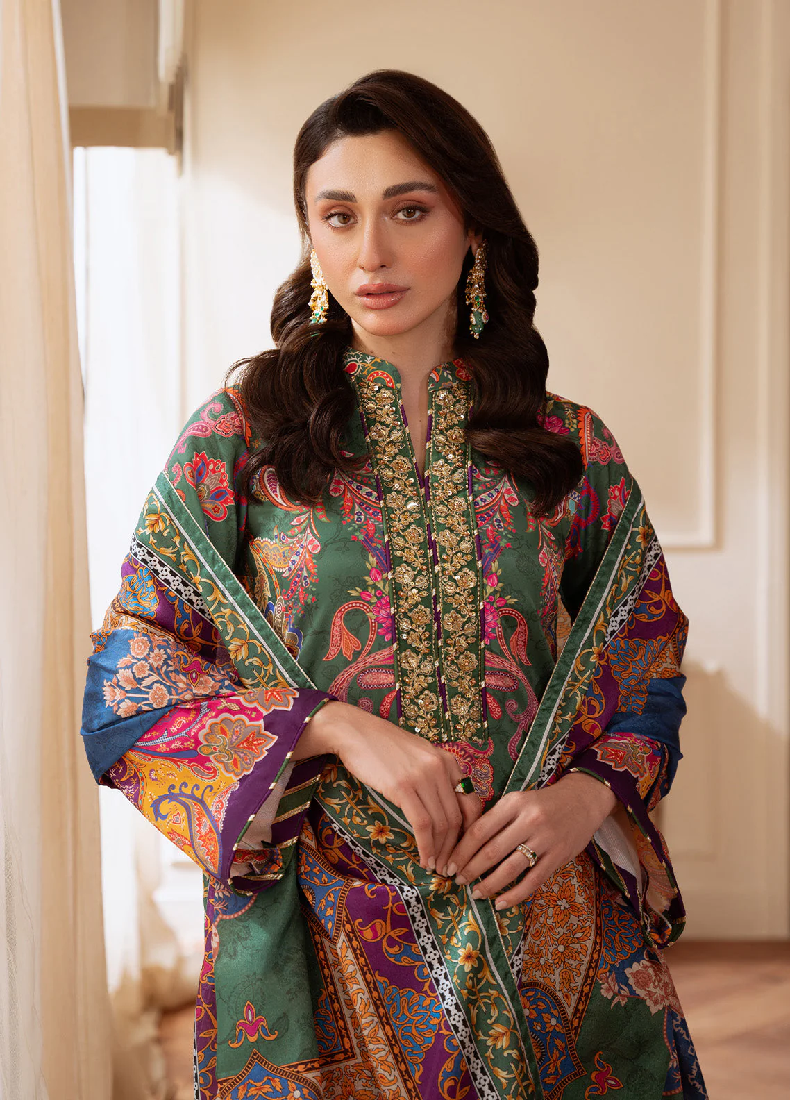 Gulaal Majestic Mosaic Velouré Printed Silk 2025 - Image 2