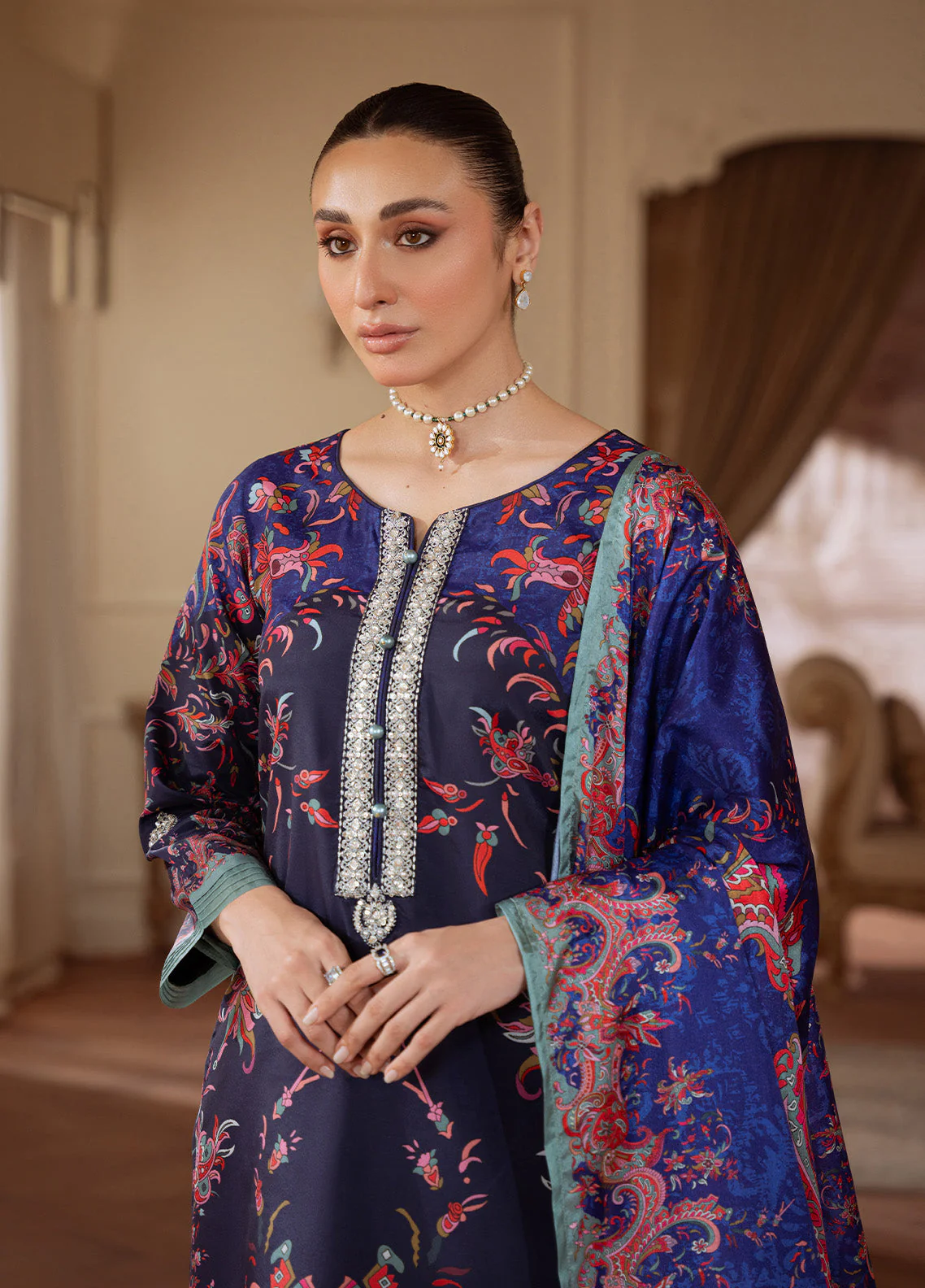 Gulaal Midnight Reverie Velouré Printed Silk 2025 - Image 2