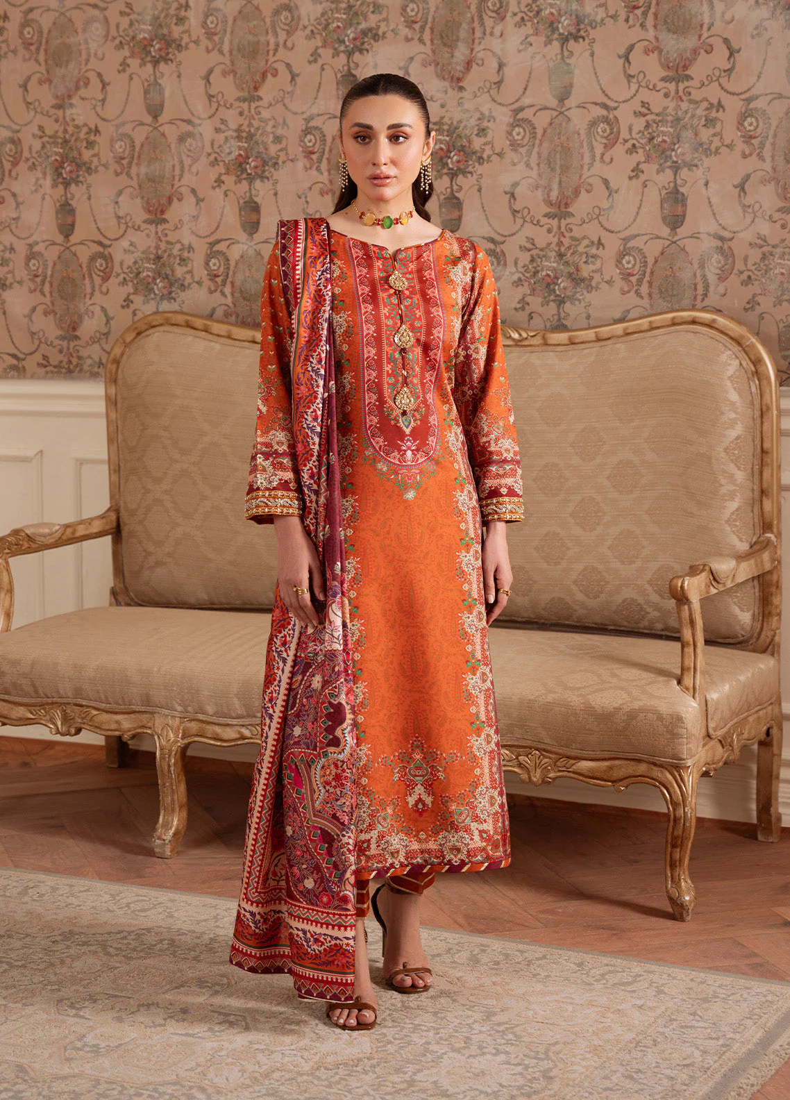 Gulaal Rustic Regalia Velouré Printed Silk 2025