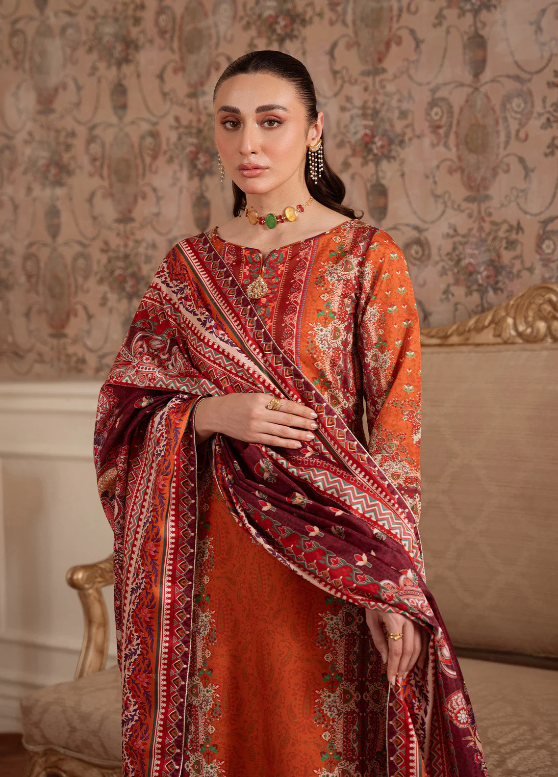 Gulaal Rustic Regalia Velouré Printed Silk 2025 - Image 2