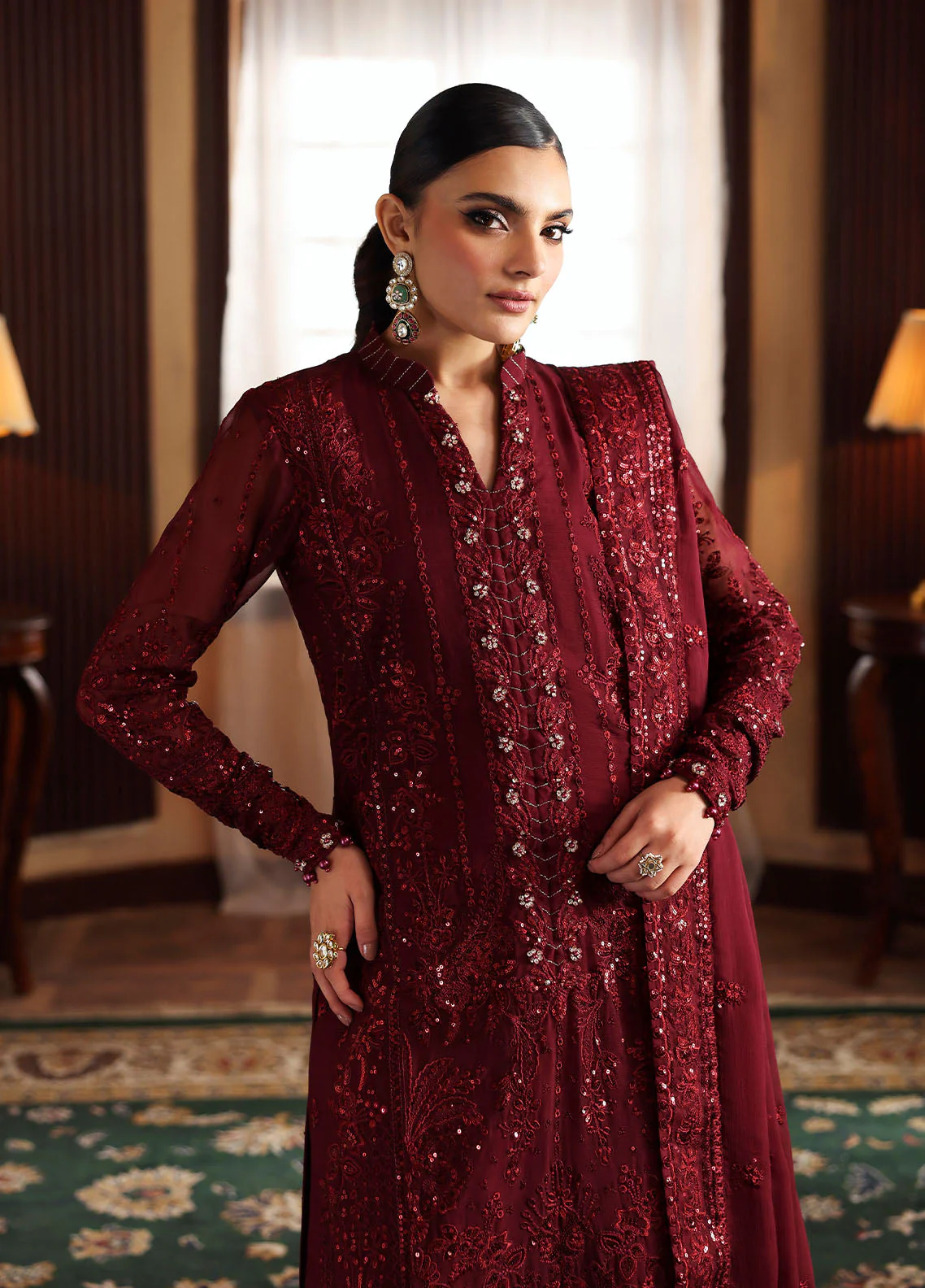Gulaal Vezeen Evayna Embroidered Chiffon 2025 - Image 2