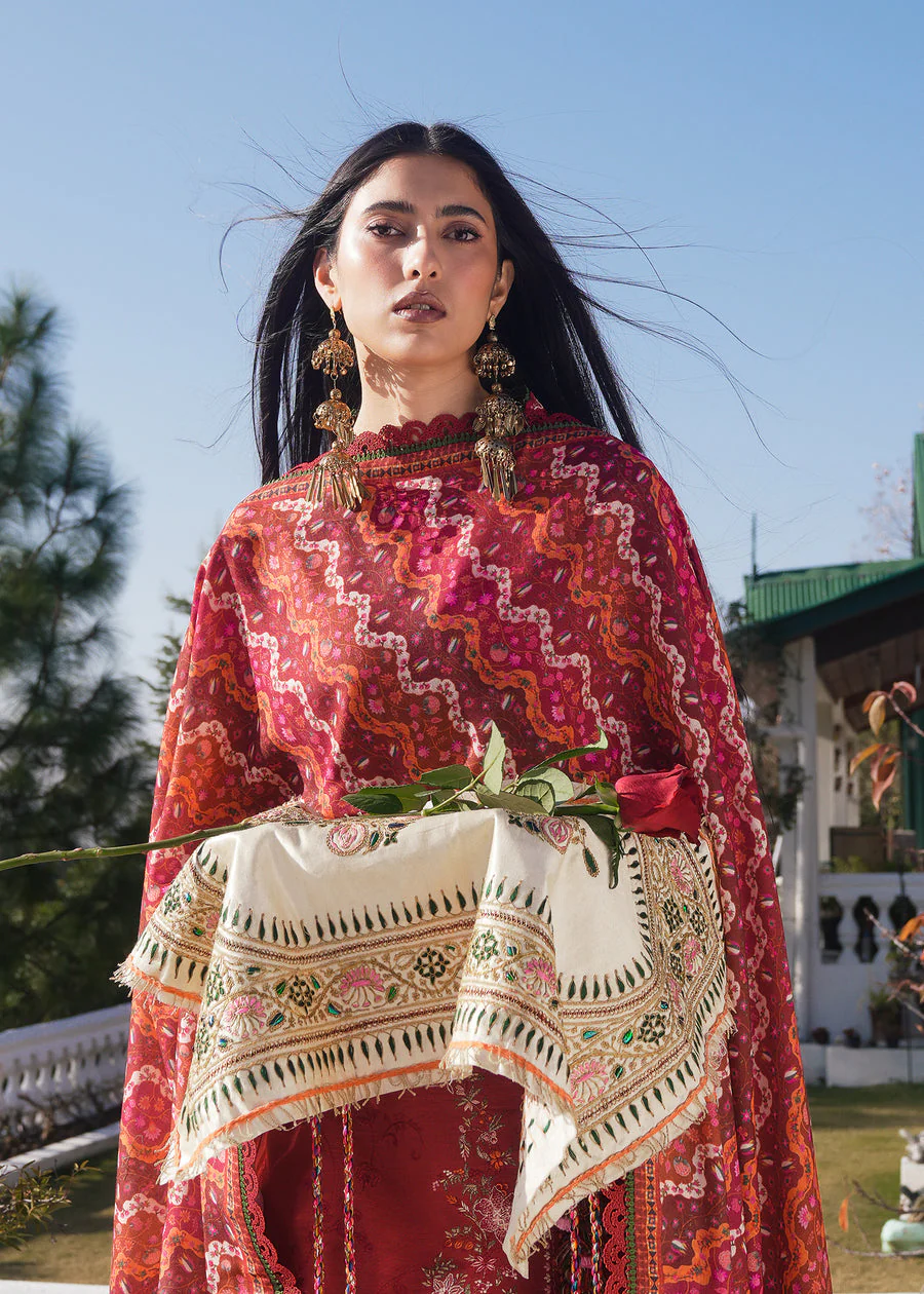 Hussain Rehar Mana Winter Shawl Collection 2024 - Image 2