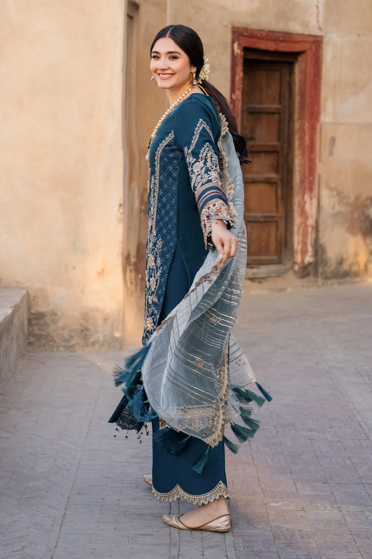 Imrozia Premium I-223 Neelam Meeras Luxury Eid 2025 - Image 2