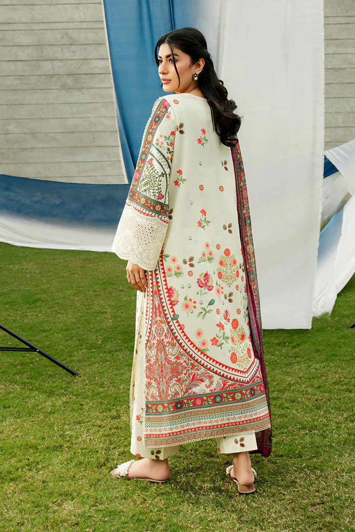 Imrozia Premium SL-118 Ivory Ember Dahlia Summer Lawn 2026 - Image 2