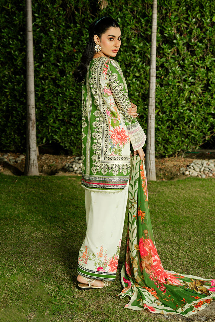 Imrozia Premium SL-122 Olive Jardin Dahlia Summer Lawn 2026 - Image 2