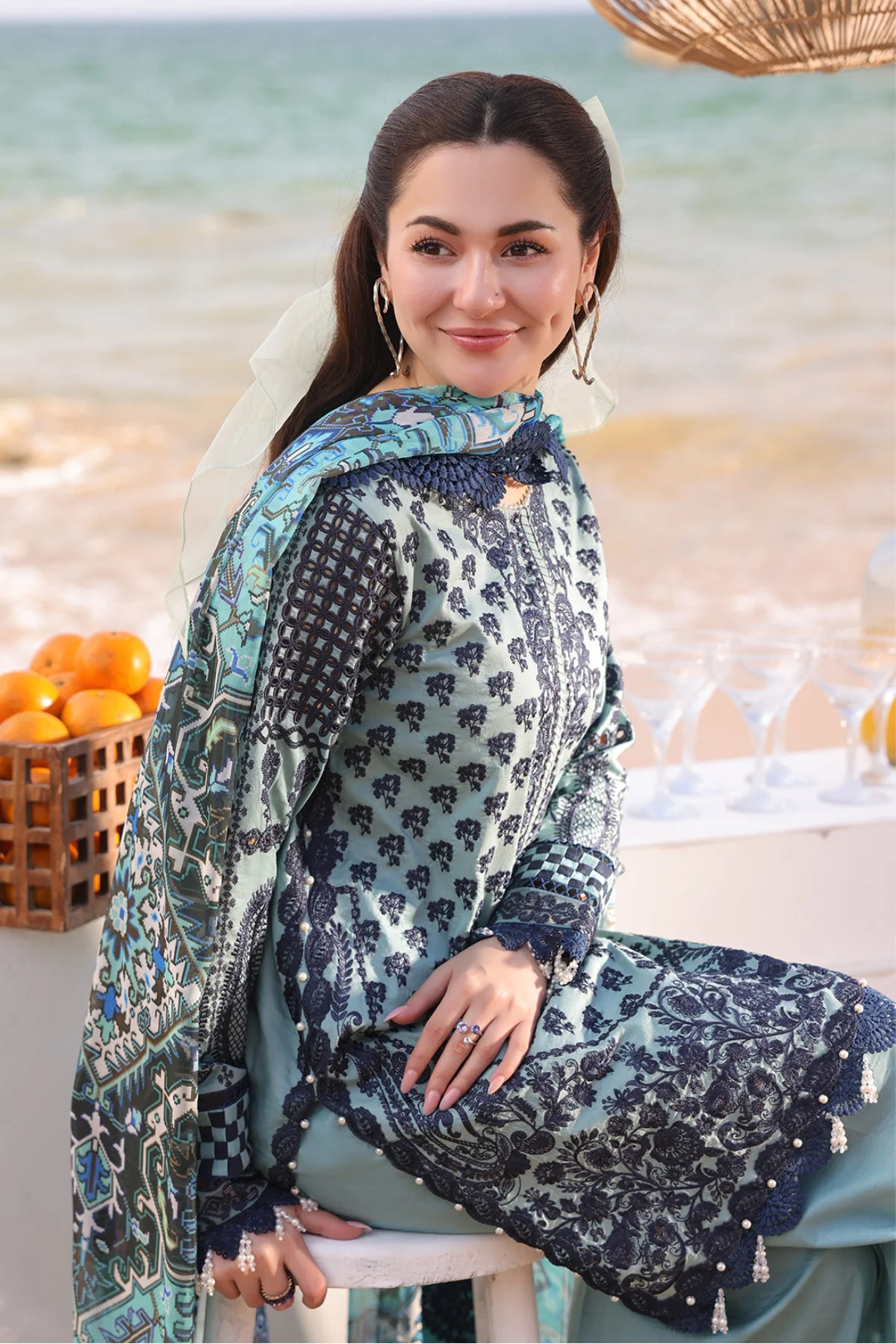 Imrozia Premium SL 75 A Parizay Hania Luxury Lawn 2025 - Image 2