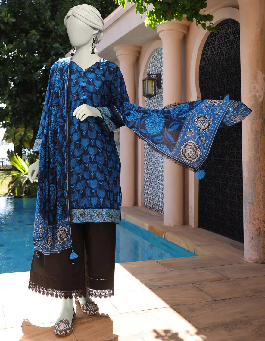 Junaid Jamshaid 2PC-JLAWN-S-JDS-25-1013 Multicolor Lawn Printed Shades Of Summer 2025