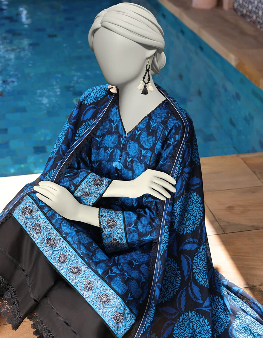 Junaid Jamshaid 2PC-JLAWN-S-JDS-25-1013 Multicolor Lawn Printed Shades Of Summer 2025 - Image 2