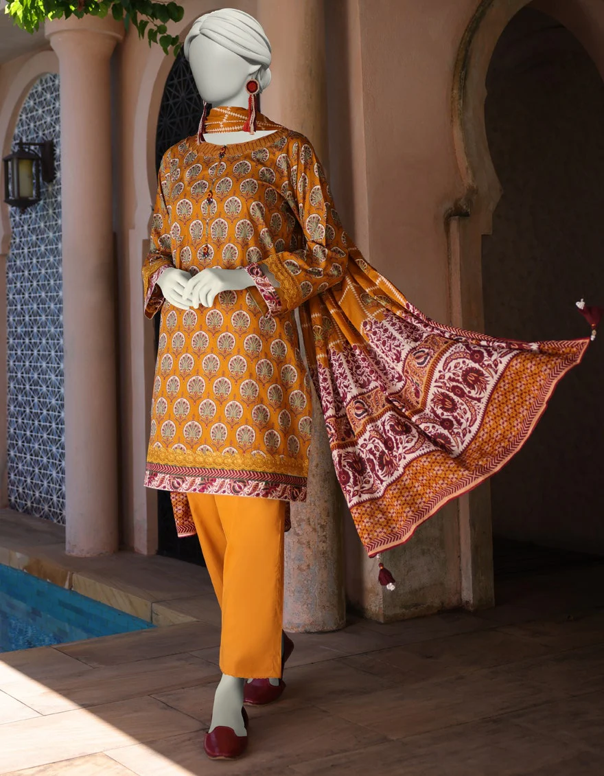Junaid Jamshaid 2PC-JLAWN-S-JDS-25-1015 Multicolor Lawn Printed Shades Of Summer 2025