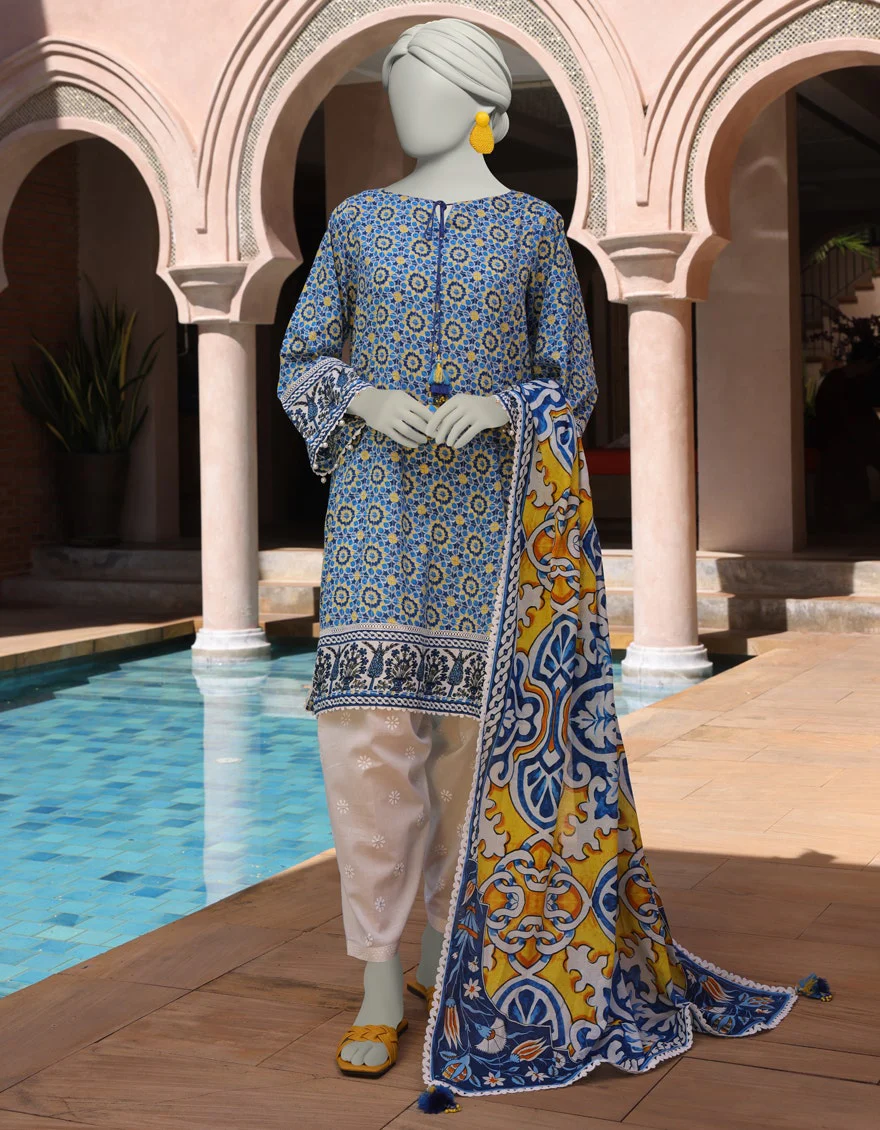 Junaid Jamshaid 2PC-JLAWN-S-JDS-25-1017 Multicolor Lawn Printed Shades Of Summer 2025