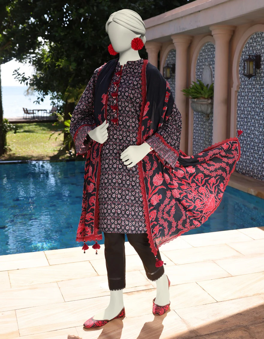 Junaid Jamshaid 2PC-JLAWN-S-JDS-25-1018 Multicolor Lawn Printed Shades Of Summer 2025