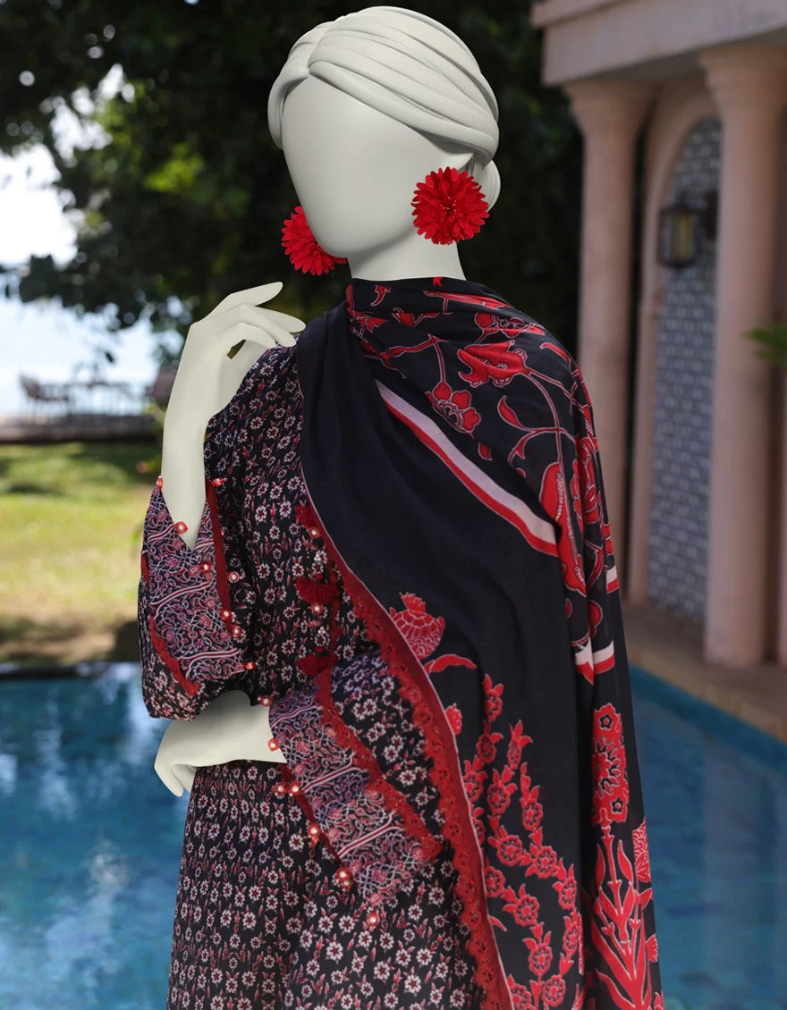 Junaid Jamshaid 2PC-JLAWN-S-JDS-25-1018 Multicolor Lawn Printed Shades Of Summer 2025 - Image 2
