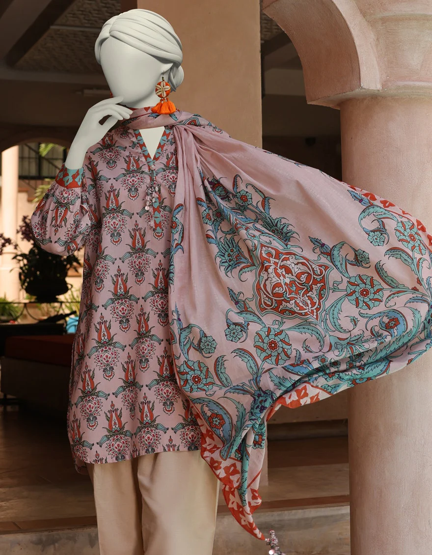 Junaid Jamshaid 2PC-JLAWN-S-JDS-25-1019 Multicolor Lawn Printed Shades Of Summer 2025 - Image 2