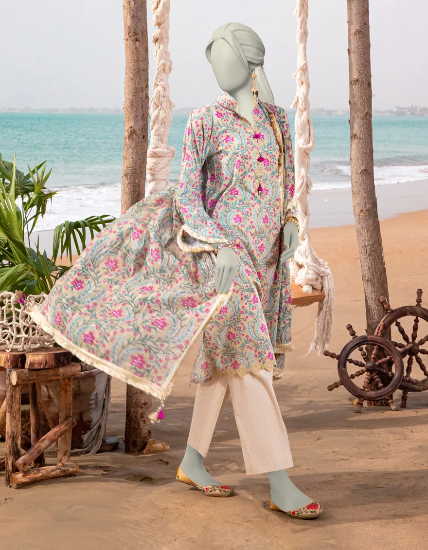 Junaid Jamshaid 2PC-JLAWN-S-JDS-25-1032 Multicolor Lawn Printed Shades Of Summer 2025