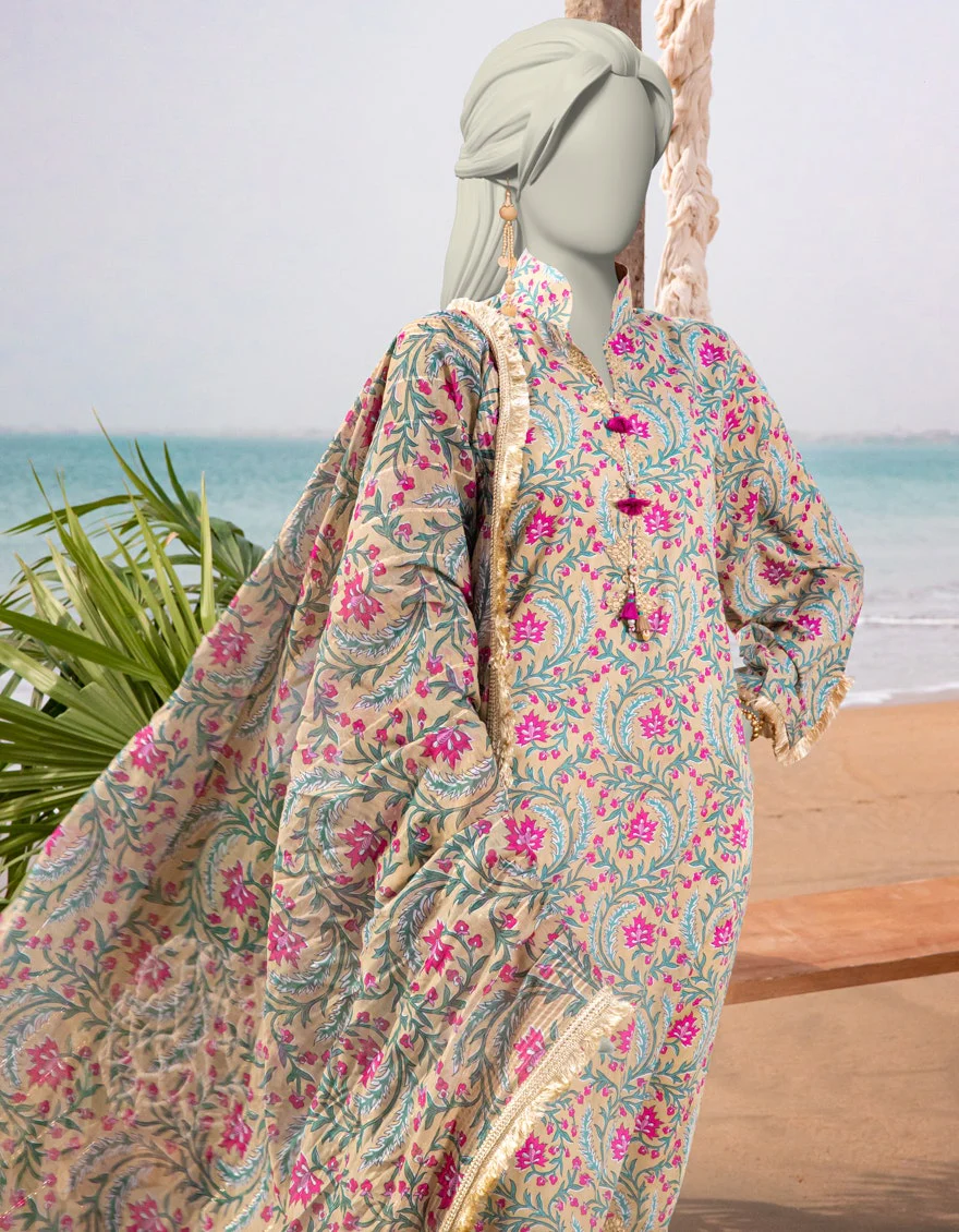 Junaid Jamshaid 2PC-JLAWN-S-JDS-25-1032 Multicolor Lawn Printed Shades Of Summer 2025 - Image 2