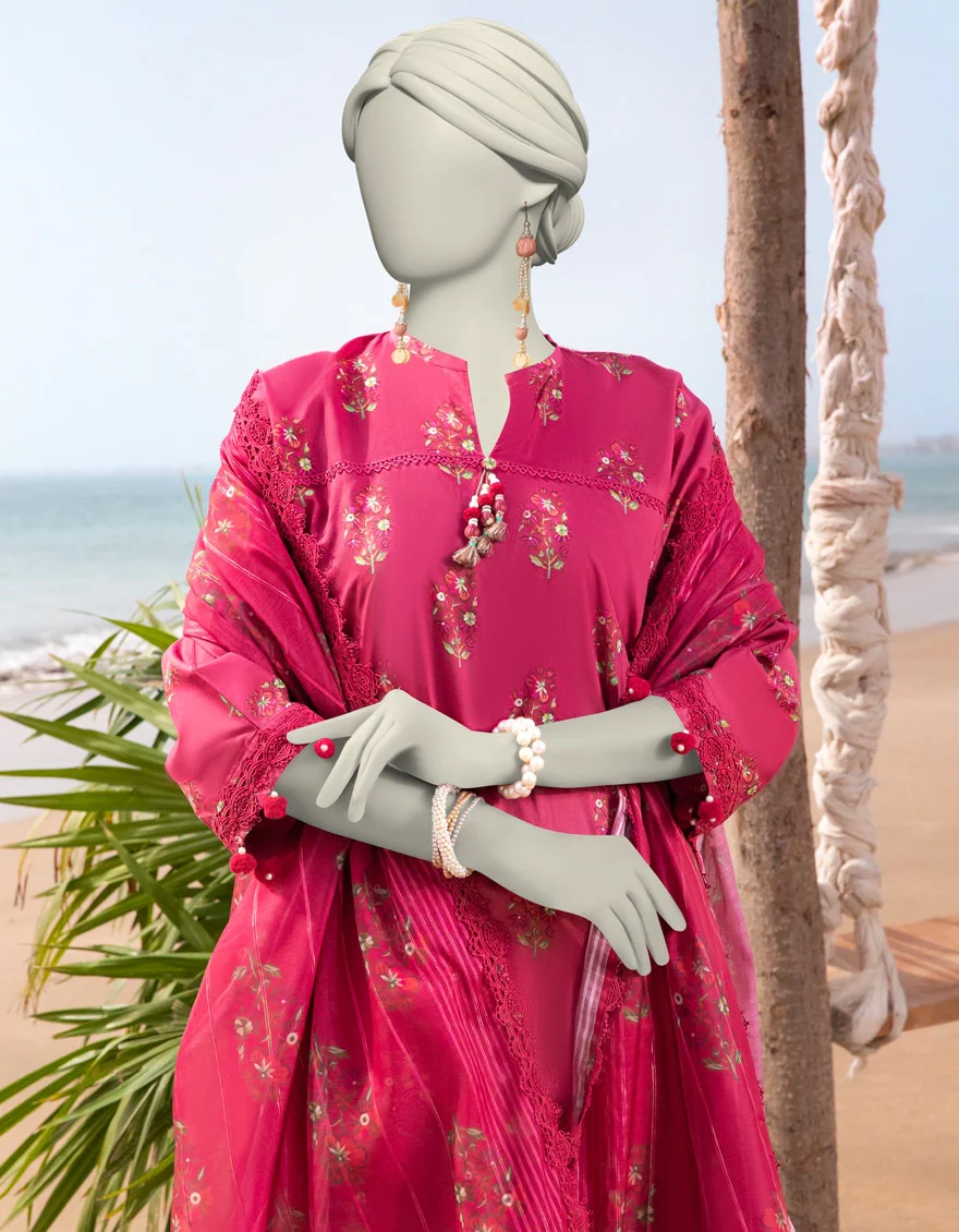Junaid Jamshaid 2PC-JLAWN-S-JDS-25-1035 Multicolor Lawn Printed Shades Of Summer 2025 - Image 2
