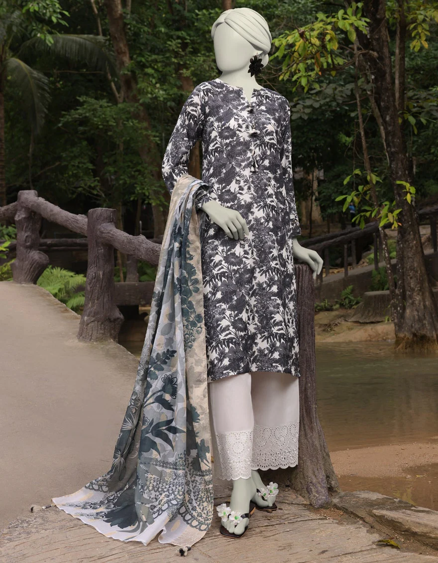 Junaid Jamshaid 2PC-JLAWN-S-JDS-25-1037 Multicolor Jacquard Printed Shades Of Summer 2025