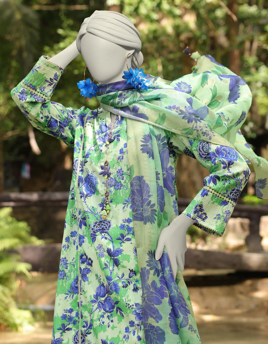 Junaid Jamshaid 2PC-JLAWN-S-JDS-25-1039 Multicolor Jacquard Printed Shades Of Summer 2025 - Image 2