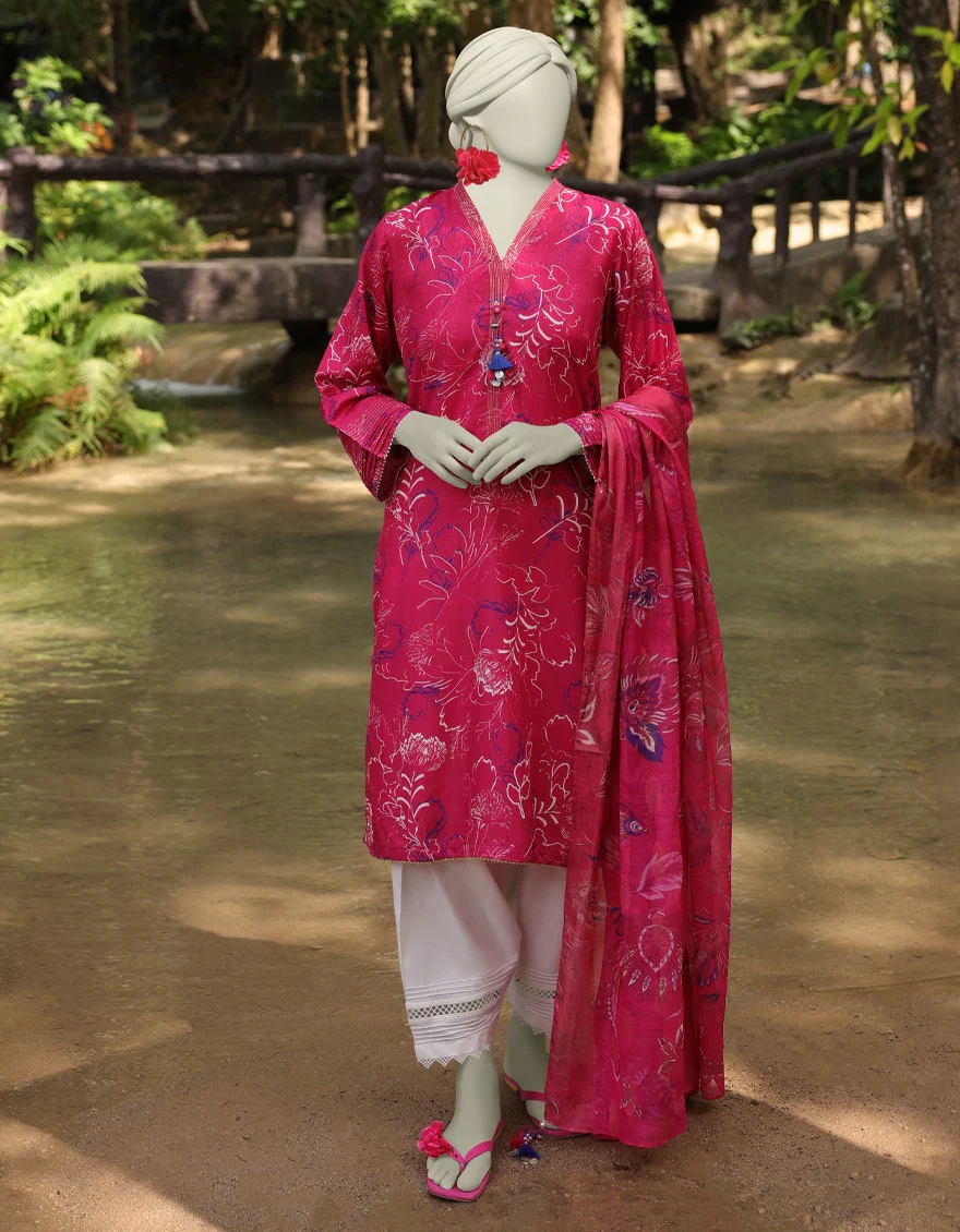 Junaid Jamshaid 2PC-JLAWN-S-JDS-25-1040 Multicolor Jacquard Printed Shades Of Summer 2025