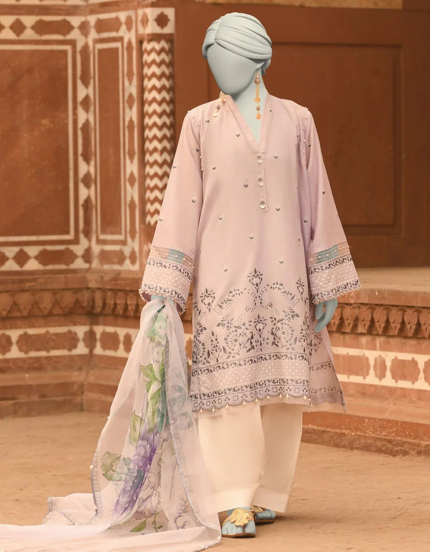 Junaid Jamshaid 2PC-JLAWN-S-JDS-25-1041 Lilac Lawn Printed Shades Of Summer 2025