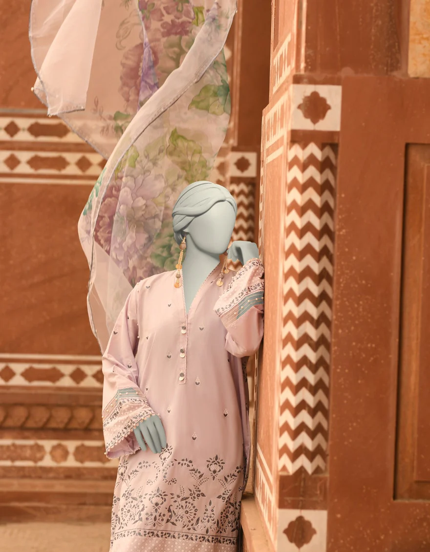 Junaid Jamshaid 2PC-JLAWN-S-JDS-25-1041 Lilac Lawn Printed Shades Of Summer 2025 - Image 2