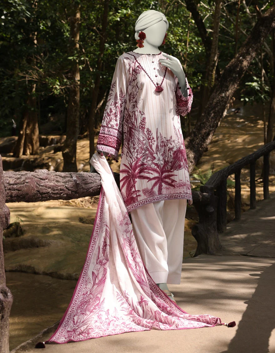 Junaid Jamshaid 2PC-JLAWN-S-JDS-25-1059 Multicolor Lawn Embroidered Shades Of Summer 2025