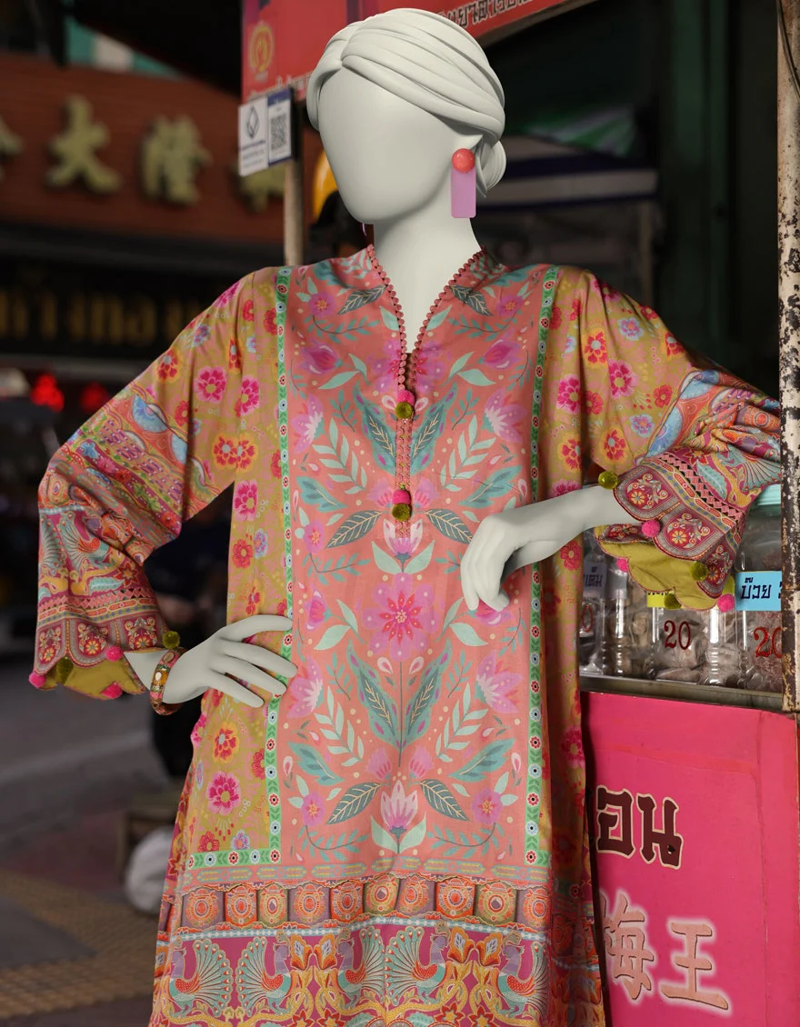 Junaid Jamshaid 2PC-JLAWN-S-JST-25-2024 Multicolor Lawn Printed Shades Of Summer 2025 - Image 2